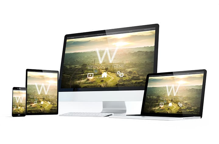 Custom WordPress website design on laptop and mobile devices